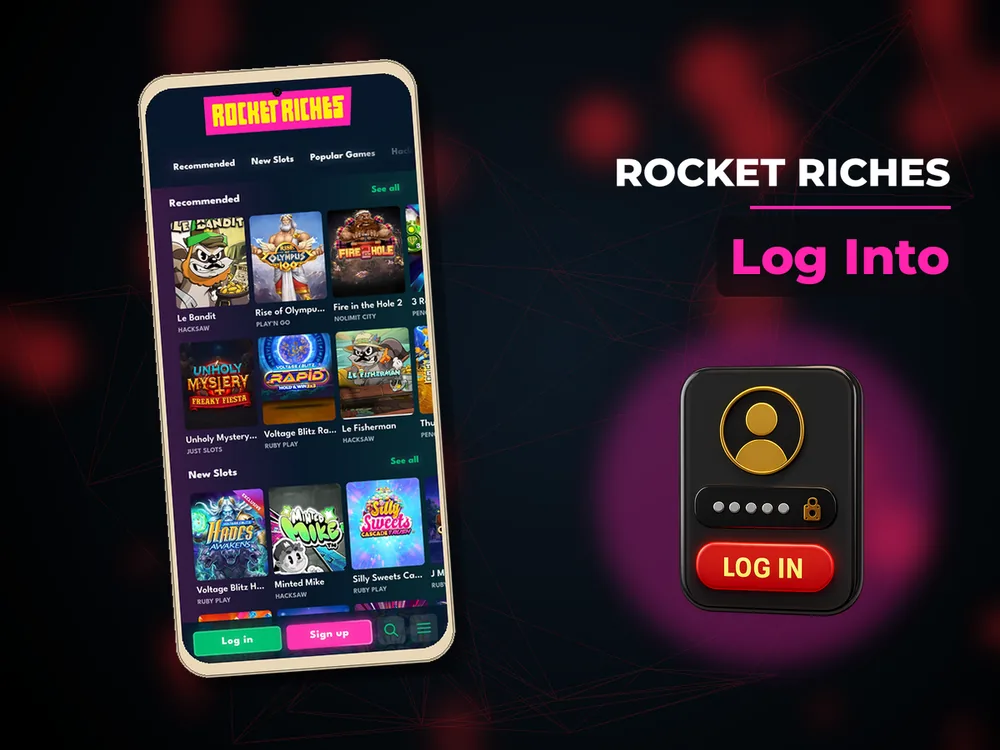 rocket riches - Log Into