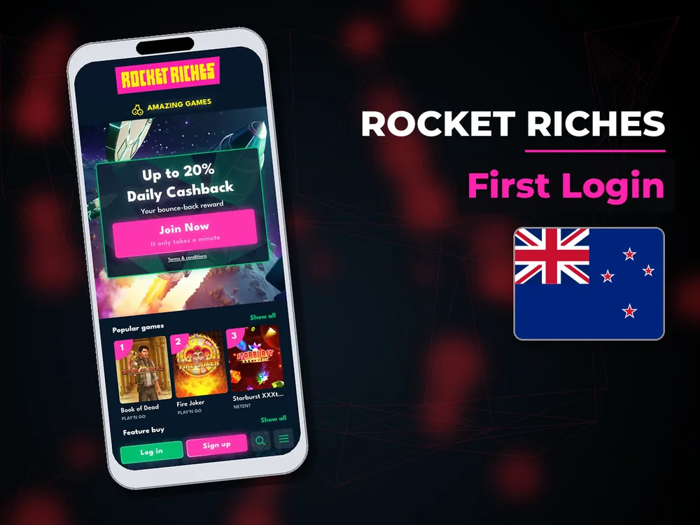 rocket riches - First Login