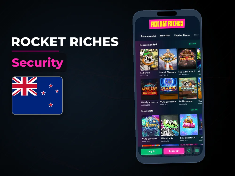 rocket riches - Security